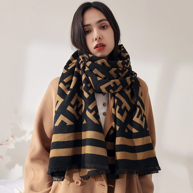 New British Style Winter Scarfs Lady Warm Long Cashmere Scarf