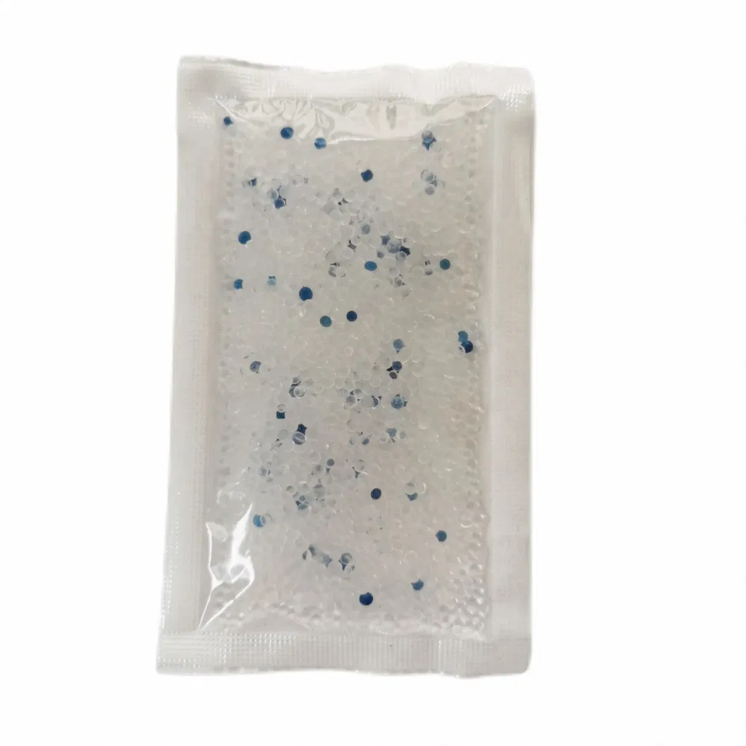 95% White Mixed with 5% Color-Changing Silica Gel Desiccants in 4-Side Seal Bag (customized size)