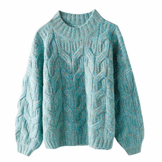 Maglione in cashmere a maniche lunghe alla moda fantasia