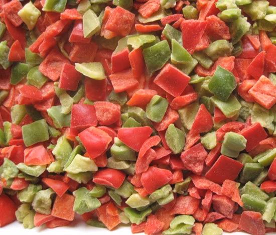 Peperoni dolci dolci a fette misti congelati 3 colori