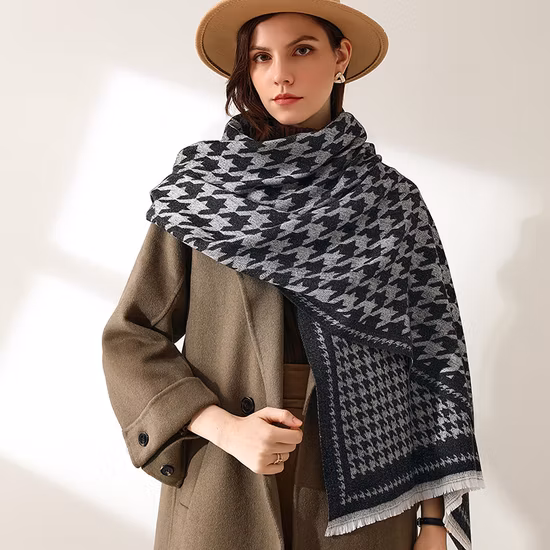 Nuove sciarpe invernali in stile britannico Sciarpa lunga calda in cashmere da donna