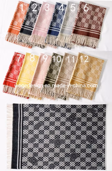 Yiwu Woge Fornitore principale Produzione sfusa Sciarpa avvolgente in cashmere Accessori per il collo invernale