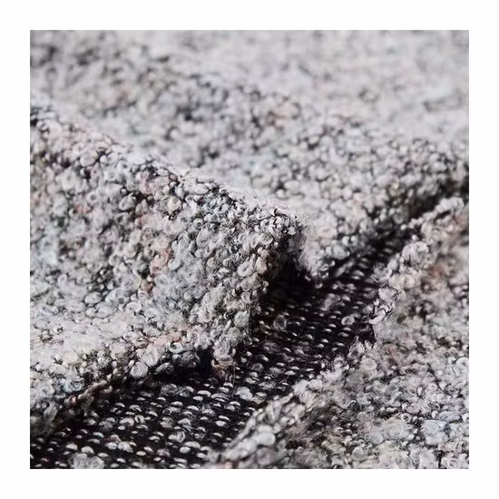 Tessuto a maglia Tweed Hacci in cashmere pesante invernale con filato ad anello in acrilico/poliestere/nylon per maglione