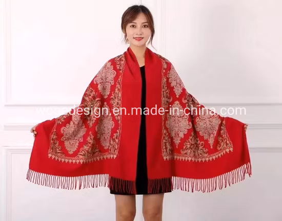 Nuovo designer Woge Factory ricamo Paisley Flower Cashmere Sciarpa Scialle Accessorio per abito islamico