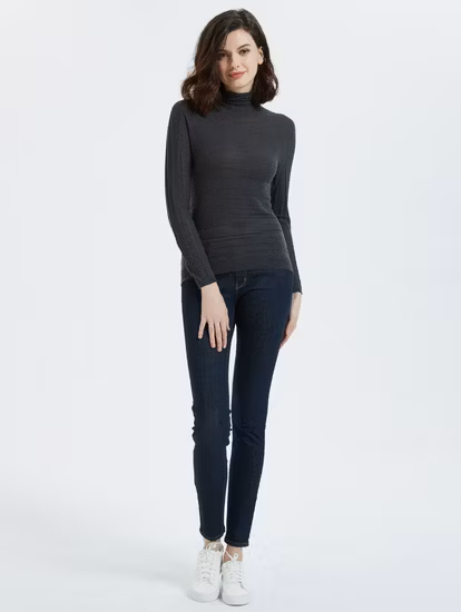 Maglione moda donna in misto seta e cashmere