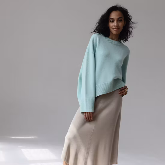 Maglieria da donna con maglione a righe a maniche lunghe a blocchi di colore a righe con scollo tondo invernale